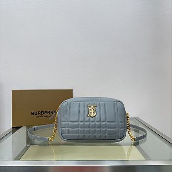 Colestore Burberry Mini Lola Quilted Camera Bag Gray 24 x 6× 15cm