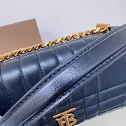 Burberry Small Quilted Lambskin Lola Bag with Chain Strap Black  23x6x13cm - 3