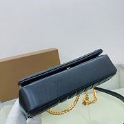 Burberry Small Quilted Lambskin Lola Bag with Chain Strap Black  23x6x13cm - 2
