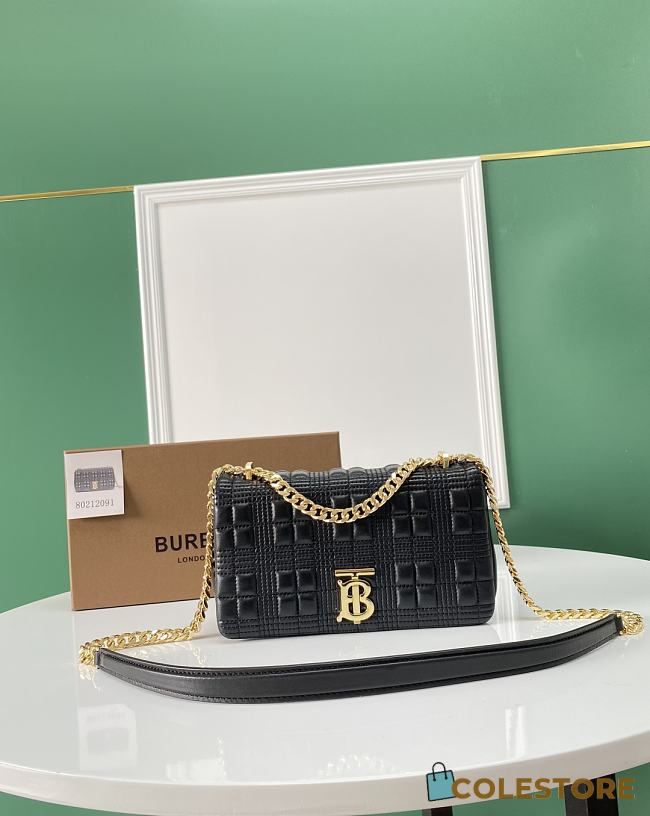 Colestore Burberry Black Quilted Leather Small Lola Shoulder Bag 23 x 6 x 13cm - 1
