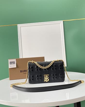Colestore Burberry Black Quilted Leather Small Lola Shoulder Bag 23 x 6 x 13cm