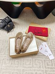 Colestore Christian Louboutin Cava Flat Mesh Ballet Flats Beige - 5