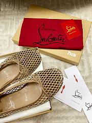 Colestore Christian Louboutin Cava Flat Mesh Ballet Flats Beige - 4