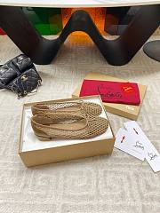 Colestore Christian Louboutin Cava Flat Mesh Ballet Flats Beige - 3