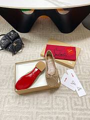 Colestore Christian Louboutin Cava Flat Mesh Ballet Flats Beige - 2