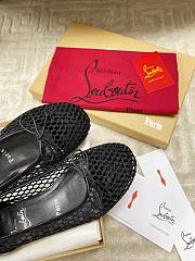 Colestore Christian Louboutin Cava Flat Mesh Ballet Flats Black - 5
