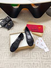 Colestore Christian Louboutin Cava Flat Mesh Ballet Flats Black - 4