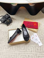 Colestore Christian Louboutin Cava Flat Mesh Ballet Flats Black - 3