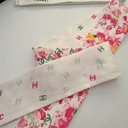 Colestore Chanel Slim Bandeau Silk Twill Fuchsia, Orange & White - 2