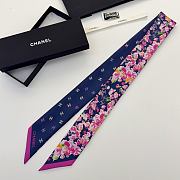 Colestore Chanel Slim Bandeau Silk Twill Fuchsia, Purple, Dark Blue & Pink - 1