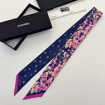 Colestore Chanel Slim Bandeau Silk Twill Fuchsia, Purple, Dark Blue & Pink