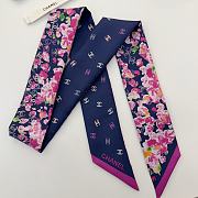 Colestore Chanel Slim Bandeau Silk Twill Fuchsia, Purple, Dark Blue & Pink - 4