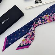 Colestore Chanel Slim Bandeau Silk Twill Fuchsia, Purple, Dark Blue & Pink - 2