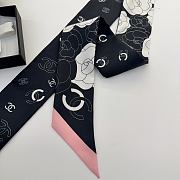 Colestore Chanel Silk Twill Fuchsia, White & Black, Pink - 4