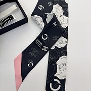 Colestore Chanel Silk Twill Fuchsia, White & Black, Pink - 2