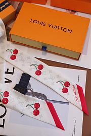 Colestore Louis Vuitton LV X TM Silk Monogram Cerises Bandeau White - 6