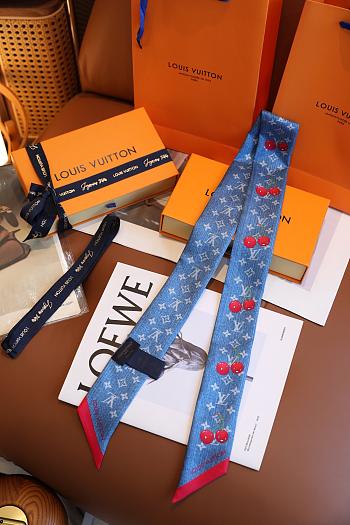 Colestore Louis Vuitton LV X TM Silk Monogram Cerises Bandeau Blue