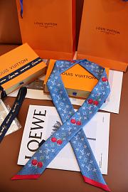 Colestore Louis Vuitton LV X TM Silk Monogram Cerises Bandeau Blue - 4