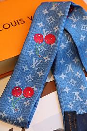 Colestore Louis Vuitton LV X TM Silk Monogram Cerises Bandeau Blue - 2