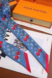Colestore Louis Vuitton LV X TM Silk Monogram Cerises Bandeau Blue - 3