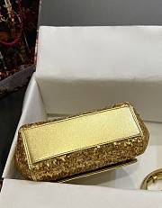 Colestore Dolce & Gabbana Gold Sequin Mini Sicily Top Handle Bag 20x16x8cm - 2