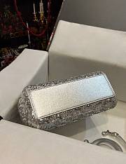 Colestore Dolce & Gabbana Silver Sequin Mini Sicily Top Handle Bag 20x16x8cm - 4