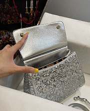 Colestore Dolce & Gabbana Silver Sequin Mini Sicily Top Handle Bag 20x16x8cm - 2