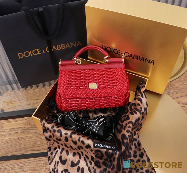  Colestore Dolce & Gabbana Elongated Sicily handbag in Red 18x11x6cm - 1