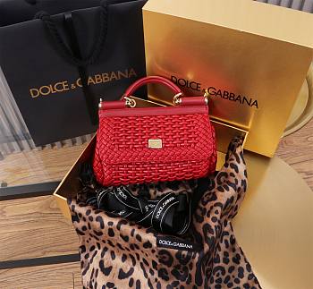  Colestore Dolce & Gabbana Elongated Sicily handbag in Red 18x11x6cm