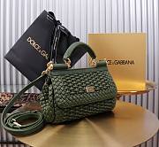  Colestore Dolce & Gabbana Elongated Sicily handbag in Green 18x11x6cm - 5