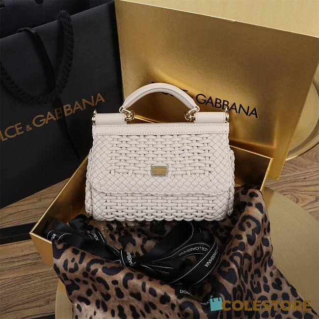 Colestore Dolce & Gabbana Elongated Sicily handbag in White 18x11x6cm - 1