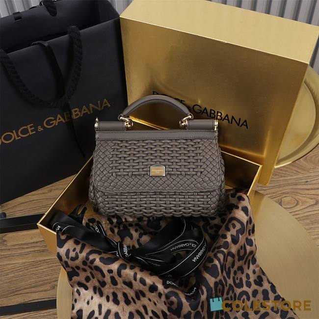  Colestore Dolce & Gabbana Elongated Sicily handbag in Gray 18x11x6cm - 1