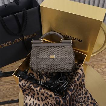  Colestore Dolce & Gabbana Elongated Sicily handbag in Gray 18x11x6cm