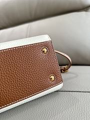 Colestore Burberry Mini Frances Leather Top Handle Bag Bicolor Natural 27 x 11 x 20 cm - 3