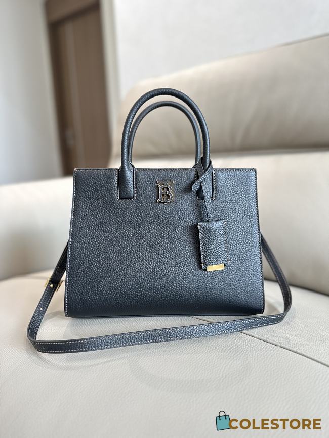 Colestore Burberry Mini Frances Leather Top Handle Bag Black 27 x 11 x 20 cm - 1