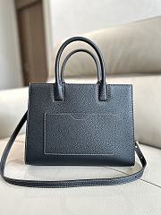 Colestore Burberry Mini Frances Leather Top Handle Bag Black 27 x 11 x 20 cm - 5