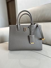 Colestore Burberry Mini Frances Leather Top Handle Bag Gray 27 x 11 x 20 cm - 1