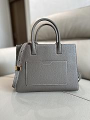 Colestore Burberry Mini Frances Leather Top Handle Bag Gray 27 x 11 x 20 cm - 3