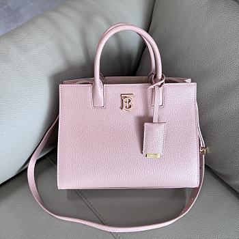 Colestore Burberry Mini Frances Leather Top Handle Bag Pink 27 x 11 x 20 cm