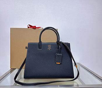 Colestore Burberry Small TB Bag in Grainy Leather Black 32.5 x 12 × 24cm