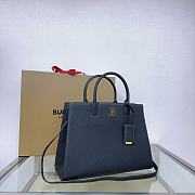 Colestore Burberry Small TB Bag in Grainy Leather Black 32.5 x 12 × 24cm - 3