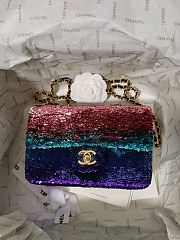 Colestore Chanel 23K Flap Bag – Gradient Sequin with Gold Metal Hardware 21x14x8cm - 5