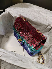 Colestore Chanel 23K Flap Bag – Gradient Sequin with Gold Metal Hardware 21x14x8cm - 4