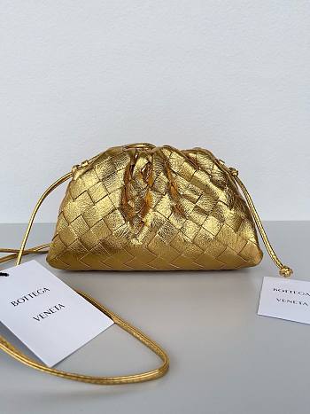 Colestore Bottega Veneta Women Mini Pouch Gold 22x12x7cm