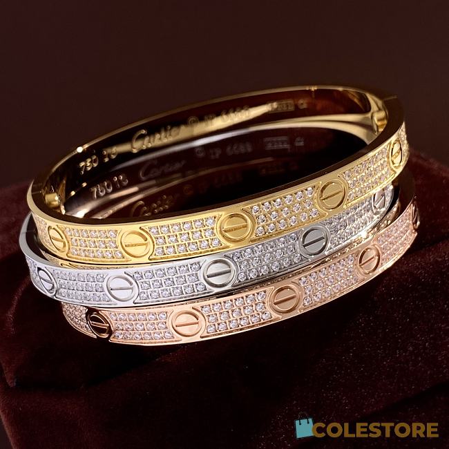 Colestore Cartier Full Diamond Three-Row Screwdriver Bracelet (5th Gen) Gold/Sliver/Rose Gold - 1