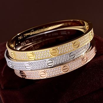 Colestore Cartier Full Diamond Three-Row Screwdriver Bracelet (5th Gen) Gold/Sliver/Rose Gold