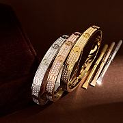 Colestore Cartier Full Diamond Three-Row Screwdriver Bracelet (5th Gen) Gold/Sliver/Rose Gold - 5