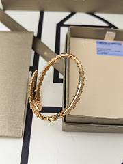 Colestore Bvlgari Double-Coil Snake-Shaped Spring Bracelet with Full Diamonds Rose Gold - 5