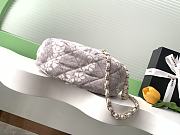 Colestore Chanel CoCo Beach Large Hobo Bag, Printed denim & Gold-tone Metal, White & Gray - 2
