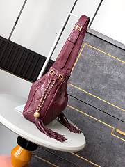 Colestore Chanel 25A Vintage Drawstring Bag Burgundy  - 3